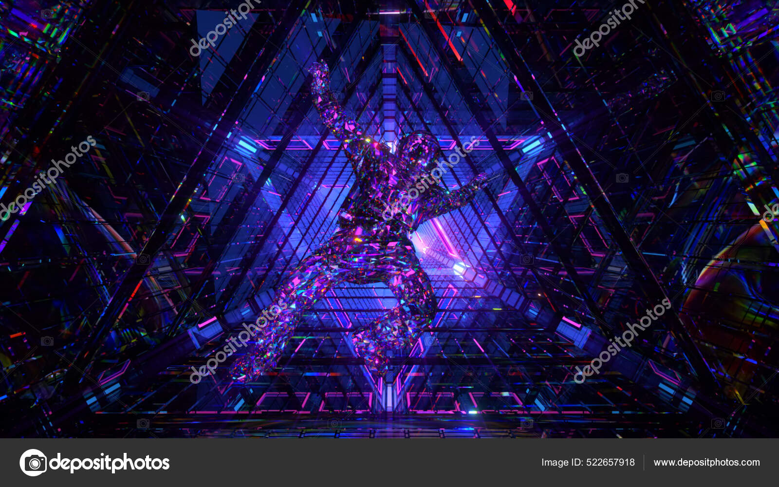 Astronaut With Triangle 3d