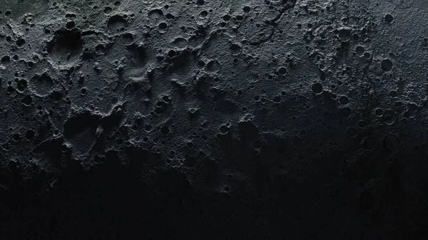 Kozmos konsepti. Ayın üstünde uçmak. Gezegen yüzeyinin üst görüntüsü. 3d Görüntü — Stok fotoğraf