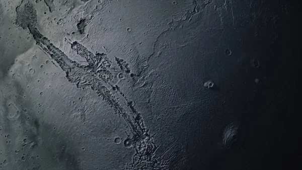 Kozmos Konsepti Ayın Üstünde Uçmak Gezegen Yüzeyinin Üst Görüntüsü Illustration — Stok fotoğraf