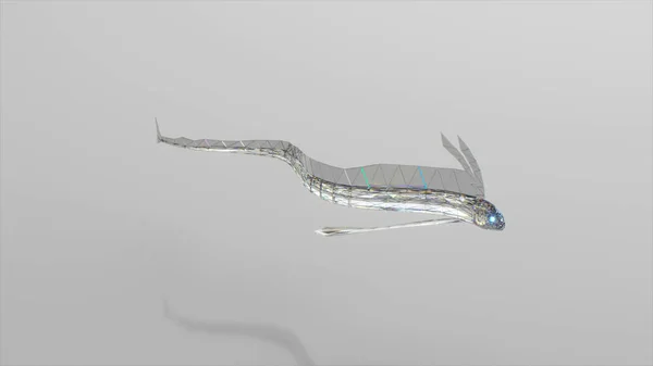 Diamond Hairtail Pescado Concepto Naturaleza Animales Polivinílico Bajo Color Blanco — Foto de Stock