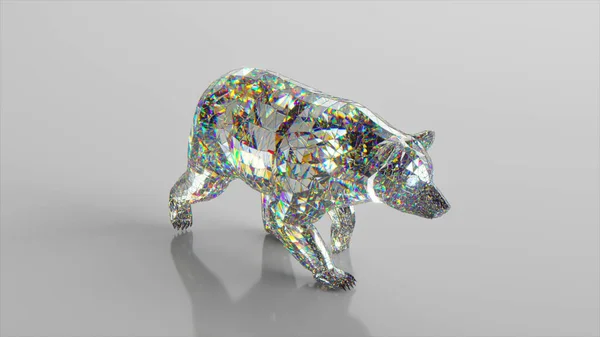 Diamantbär Das Konzept Von Natur Und Tieren Poly Arm Weiße — Stockfoto
