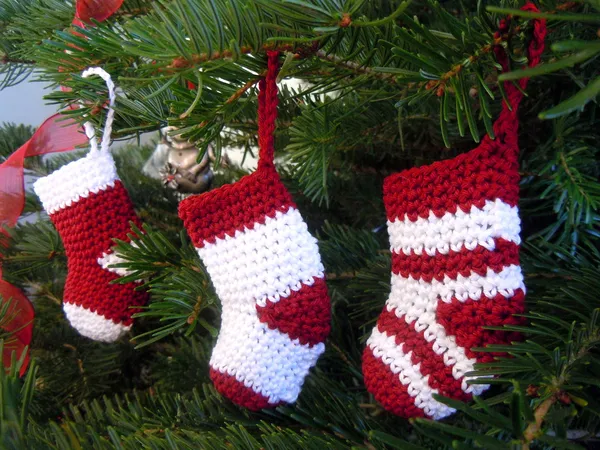 Crochet christmas decoration — Stock Photo, Image