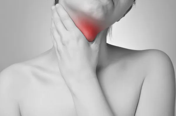 Throat pain — Stock Photo, Image