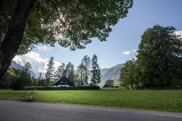 Residential House Slovenian Chalet Building Middle Mountain Glade Clearing Middle — Stockfoto