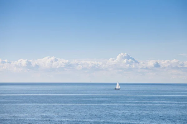 Panorama Mer Adriatique Une Mer Bleue Avec Ciel Bleu Ensoleillé — Photo