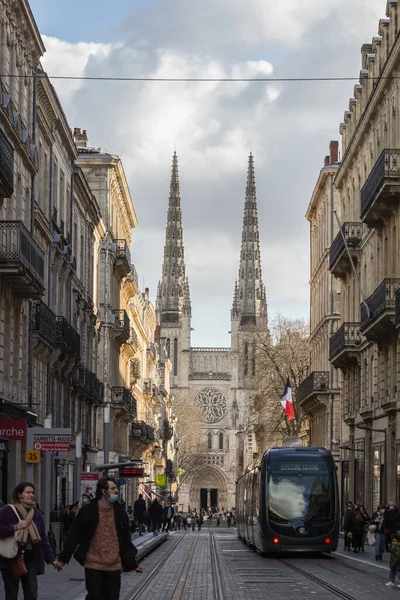 Bordeaux France February Bruary 2022 Bordeaux Cathedral Cathedrale Saint Andre — 图库照片
