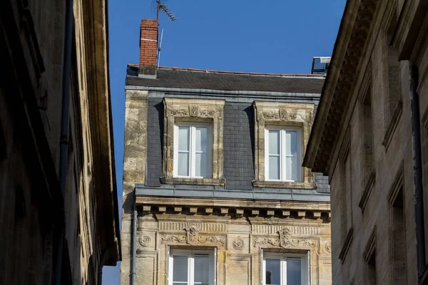 Типичные Фасады Стиле Преосманн Xviii Века Традиционные Центре Французских Городов — стоковое фото
