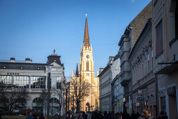 Novi Sad Serbia Февраля 2022 Года Церковь Имени Марии Новый — стоковое фото