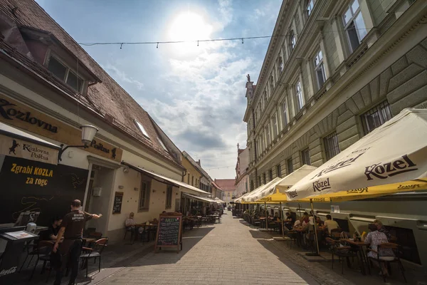 Maribor Eslovenia Septiembre 2021 Calle Postna Ulica Con Gente Que — Foto de Stock