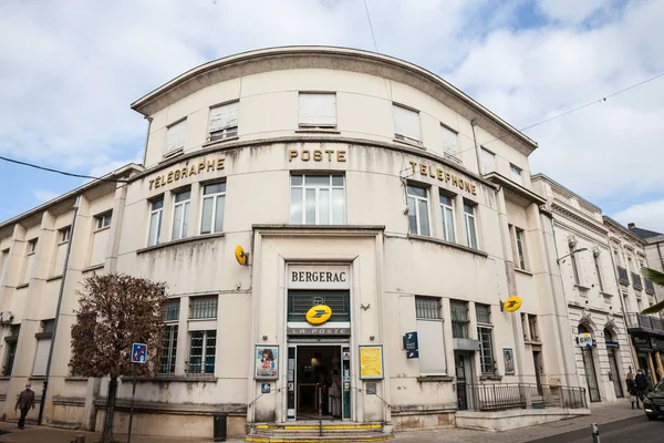 Bergerac France February 2022 Logo Poste Local Post Office Bergerac — Stock Photo, Image