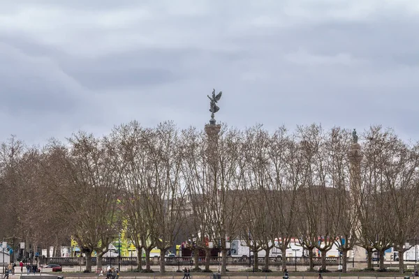 Bordeaux Γαλλια Φεβρουαριου 2022 Πανόραμα Της Πλατείας Place Des Quinconces — Φωτογραφία Αρχείου