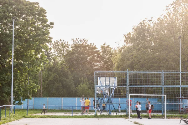 Banatski Karlovci Serbia Mayıs 2021 Sırbistan Avrupa Kırsal Bir Basketbol — Stok fotoğraf