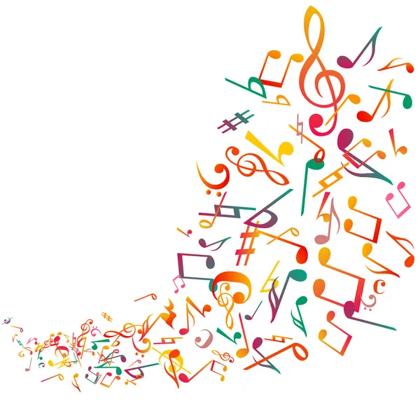 Abstract music notes background , vector — Stock Vector