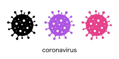 Koronavirüs, virüs, bakteri vektör simgesi çizimi