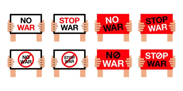 Inget Krig Krig Demonstration Plakat Vektor Ikon Illustration Material — Stock vektor