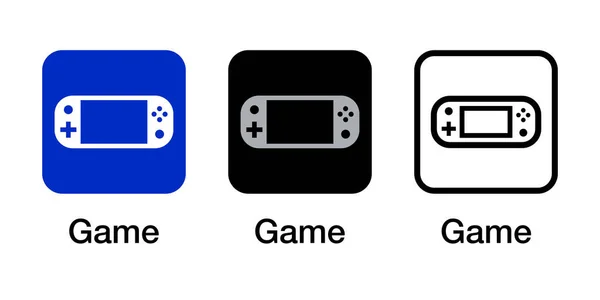 Computer Game Console App Icon Vector Design Illustration Material — Stock Vector