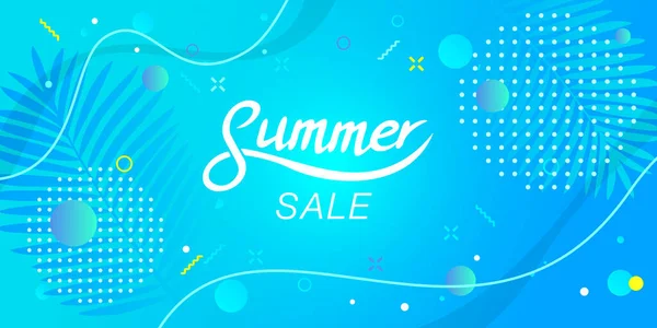 Summer Sale Summer Wave Light Blue Vector Illustration Background Material — Stock Vector