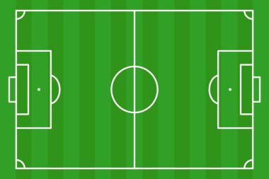 Bird's-eye view of a grass soccer court, a green pitch vector illustration background material