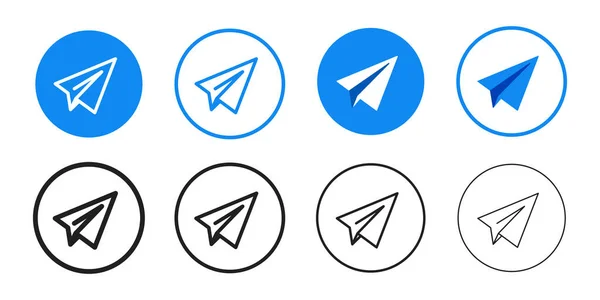 Nachricht Senden Icon Taste Direkte Nachricht Vektor Icon Illustrationsmaterial — Stockvektor