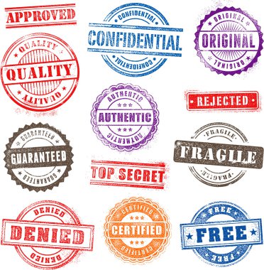 Grunge Commercial Stamps Set2 clipart