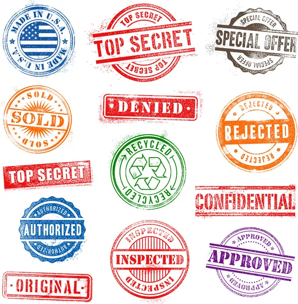 Grunge Commercial Stamps — Stock Vector