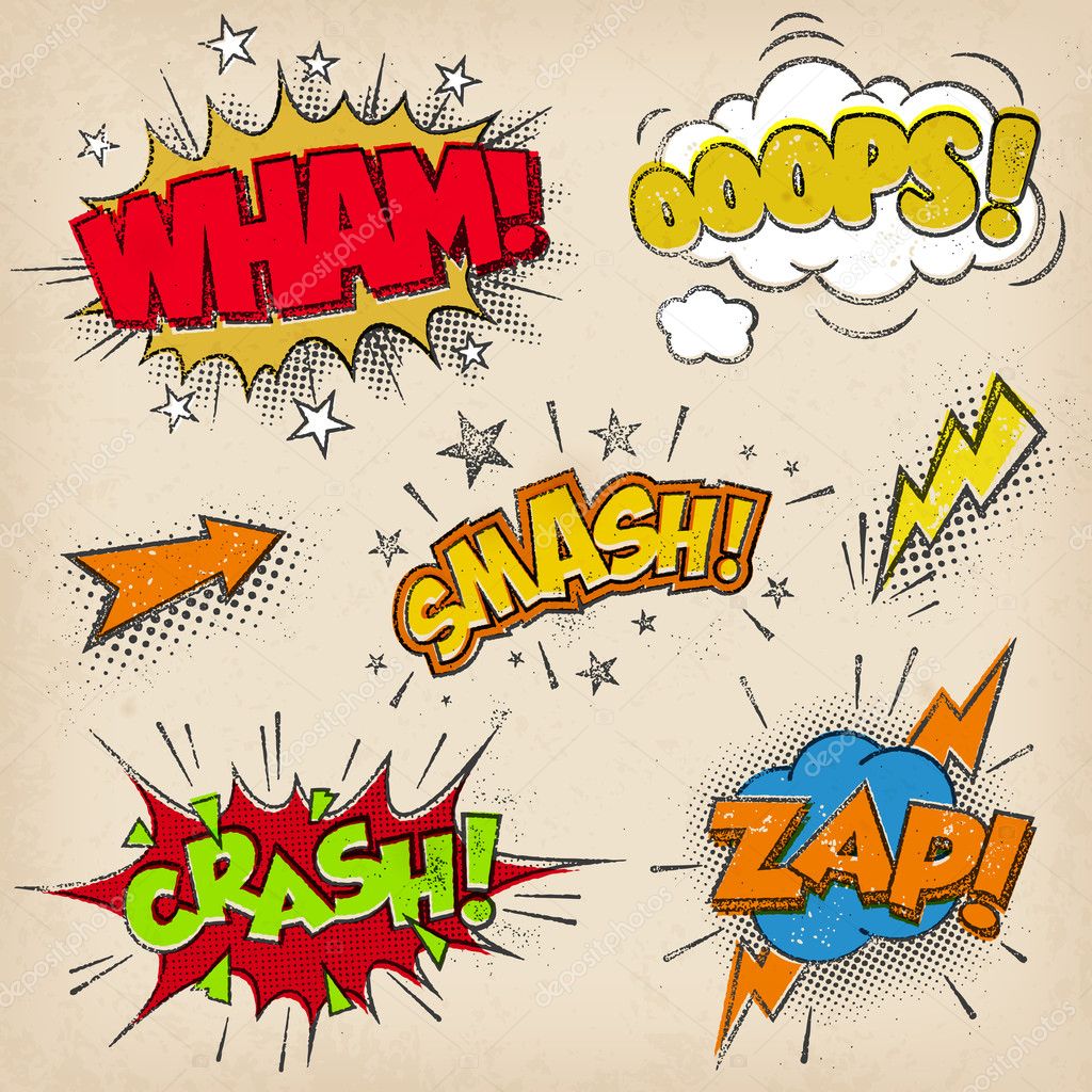 Grunge Comic Cartoon Sound Effects Stock Vector Fourleaflovers grunge-comic-cartoon-sound-effects-stock-vector-fourleaflovers