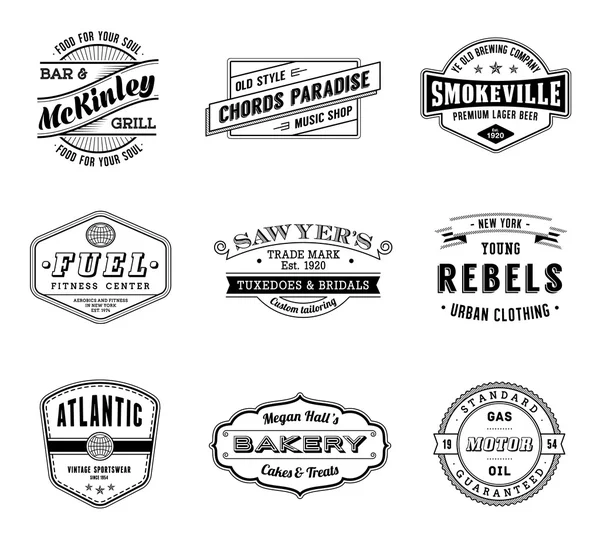 Etiquetas de vector Vintage — Vector de stock