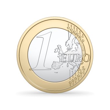 yüksek kaliteli render 1 euro madeni para