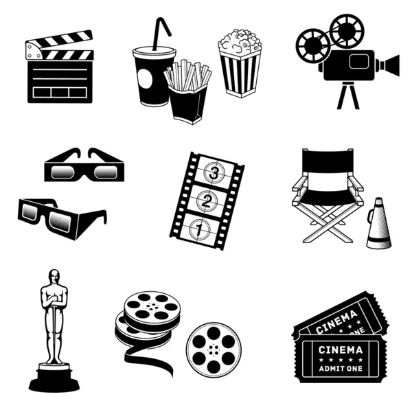 Иконы кинематографа — стоковый вектор