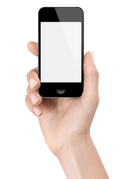 Mão segurando um Smartphone para uma foto — Fotografia de Stock
