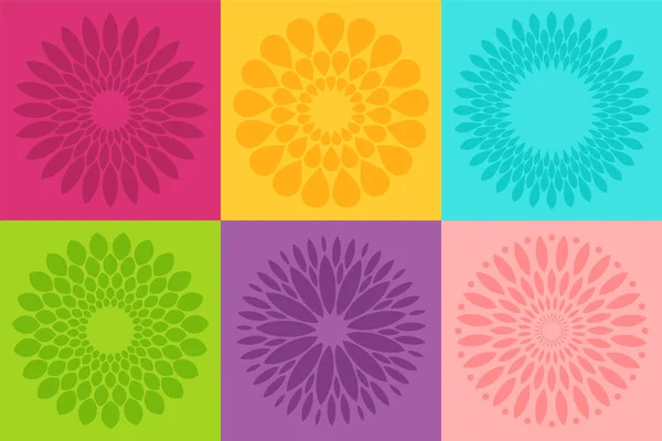 Flower Patterns Circle Vector Icon Design — Stock Vector