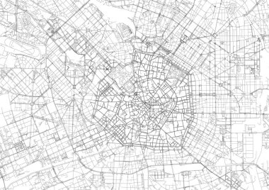 İtalya, Milan 'ın ayrıntılı haritası