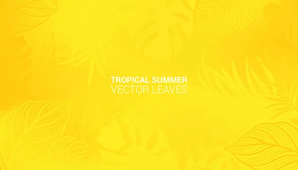 Colorido Fondo Verano Lujoso Con Palmeras Hojas Tropicales Verano Fondo — Vector de stock