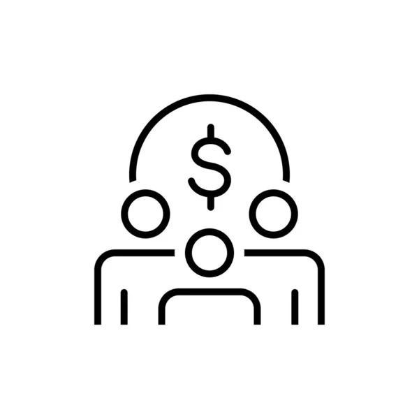 Aktieägare Ikon Vektor Logotyp — Stock vektor
