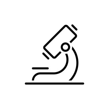 Laboratuvar kimyası için siyah çizgi simgesi