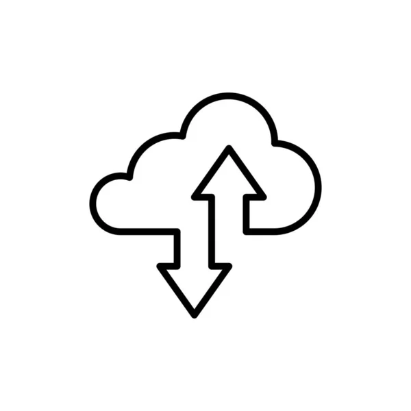 Download Upload Cloud Icon — Stockvektor