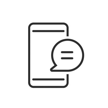 Smartphone telefon mesajı simgesi vektör illüstrasyonu