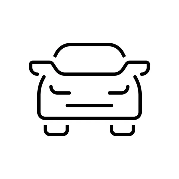 Car Line Full Vector Icon Isolated White Background — Vector de stock