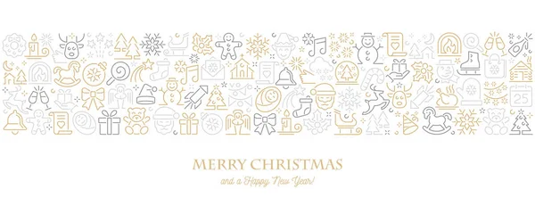 Weihnachtsschmuck Hängen Gold Isoliert Hintergrund — Stockvektor