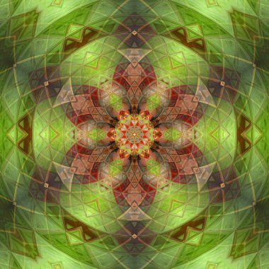 Doğu tarzında eşsiz simetrik desen. resimleme