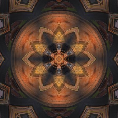 Doğu tarzında eşsiz simetrik desen. resimleme