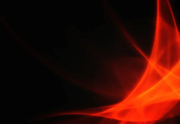 Imagen Abstracta Fuego Llama Lado Derecho Imagen Sobre Fondo Negro — Foto de Stock