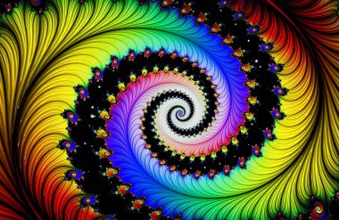 Soyut desen dokusu, spiral şeklinde fraktal. Görüntü