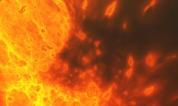 Έκρηξη Ηφαιστειακή Έκρηξη Κοντινό Πλάνο Μαύρο Φόντο — Φωτογραφία Αρχείου