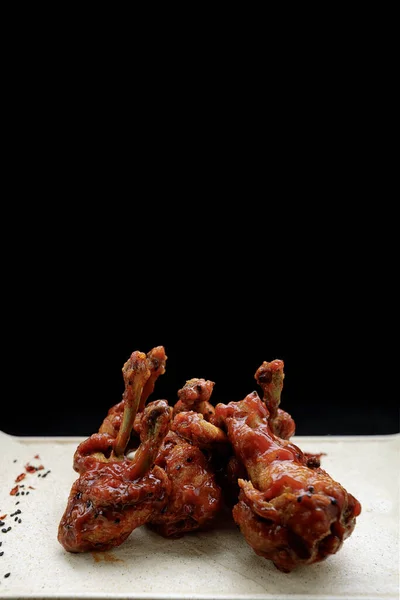 Grilled Chicken Legs Sauce — Stockfoto