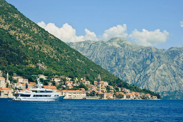 Vista de Perast, Montenegro — Fotografia de Stock