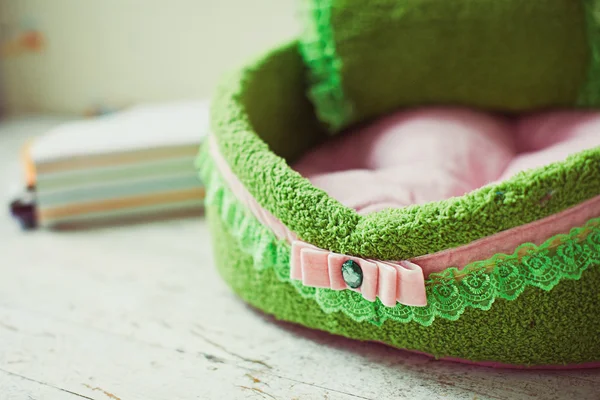 Closeup lace of green pet mattress — Stock Photo, Image