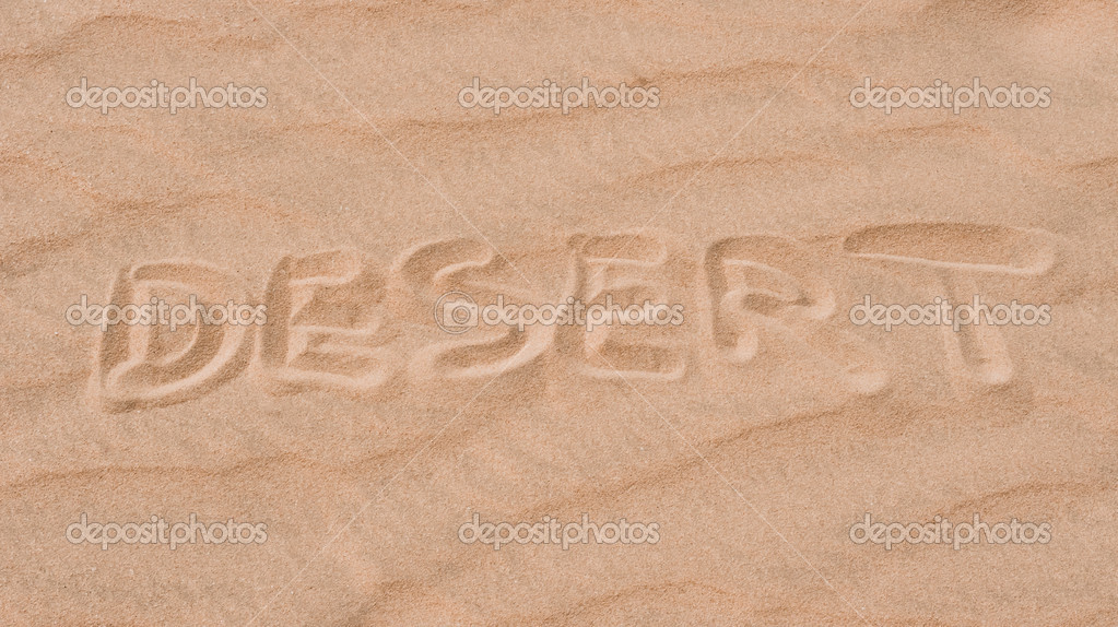 The word Desert on the sand — Stock Photo © kadet26 #26594349
