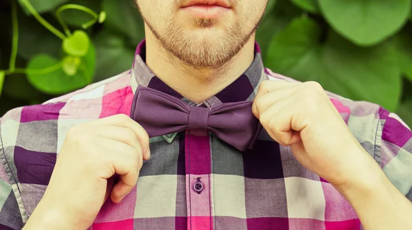 Young man with bowtie — Stock Photo, Image