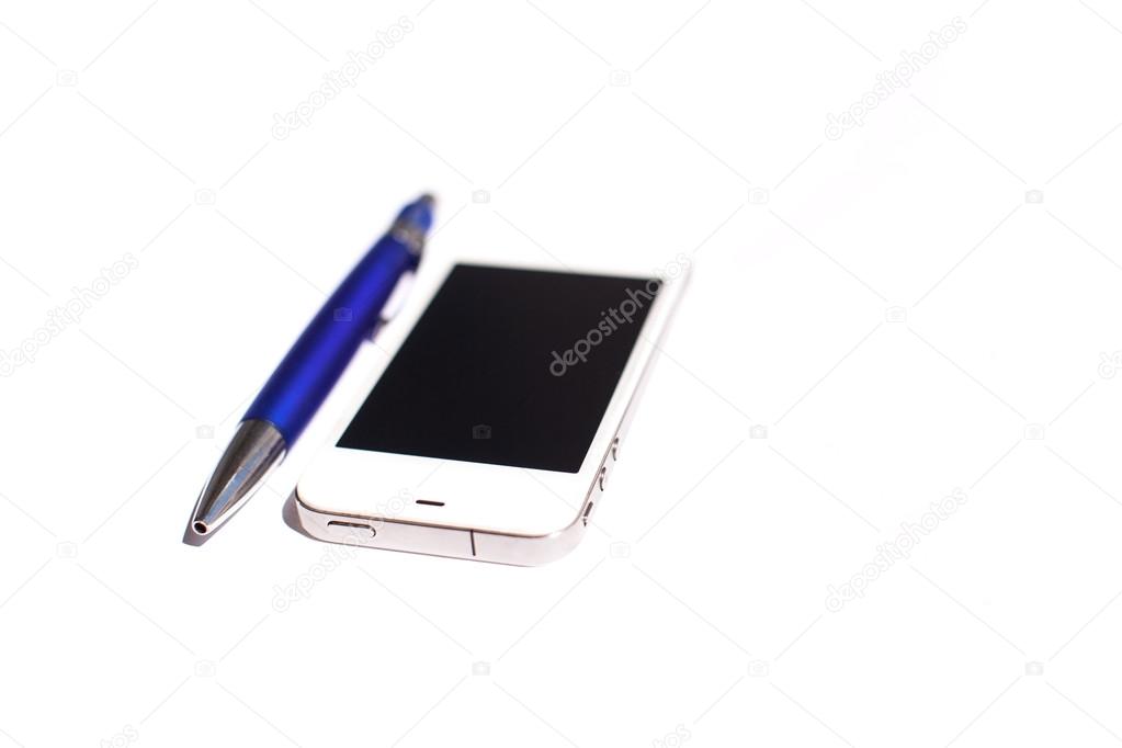 Pen and mobile phone